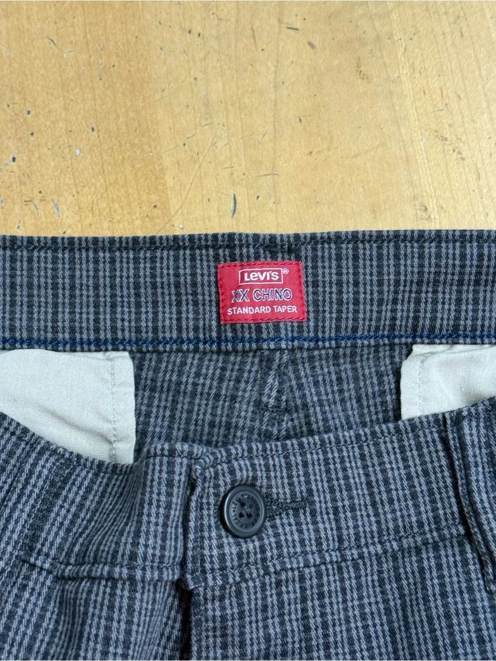 Levi's Men's Charcoal Pinstripe Dress Pants
